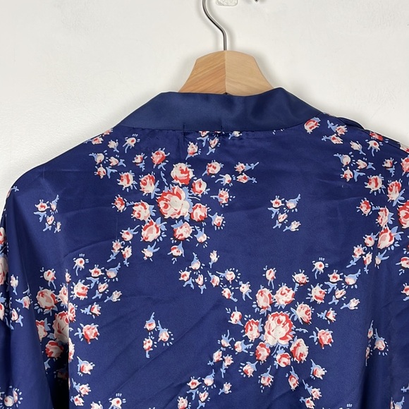 Morgan Lane X Fab Fit Fun long sleeve 2 pocket satin feel intimate robe SZ L-XL - Picture 8 of 9